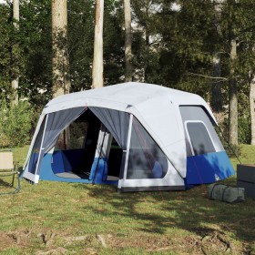 Family tent with LED 10 people quick opening light blue by , tents - Ref: Foro24-94302, Price: 292,93 €, Discount: %
