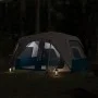 Family tent with LED 10 people quick opening light blue by , tents - Ref: Foro24-94302, Price: 288,48 €, Discount: %