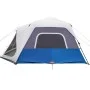 Family tent with LED 10 people quick opening light blue by , tents - Ref: Foro24-94302, Price: 288,48 €, Discount: %
