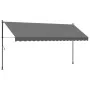 Toldo retráctil de tela y acero gris antracita 400x150 cm de , Toldos - Ref: Foro24-368742, Precio: 99,40 €, Descuento: %