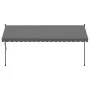 Toldo retráctil de tela y acero gris antracita 400x150 cm de , Toldos - Ref: Foro24-368742, Precio: 99,40 €, Descuento: %