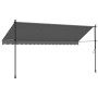 Anthracite gray fabric and steel retractable awning 400x150 cm by , Awnings - Ref: Foro24-368742, Price: 119,86 €, Discount: %