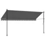Toldo retráctil de tela y acero gris antracita 400x150 cm de , Toldos - Ref: Foro24-368742, Precio: 99,40 €, Descuento: %