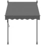 Anthrazitgraue einziehbare Markise aus Stoff und Stahl, 150 x 150 cm von , Markisen - Ref: Foro24-368737, Preis: 71,28 €, Rab...