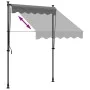 Anthrazitgraue einziehbare Markise aus Stoff und Stahl, 150 x 150 cm von , Markisen - Ref: Foro24-368737, Preis: 71,28 €, Rab...