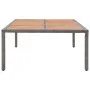 Garden table PE rattan and gray acacia wood 200x150x74 cm by vidaXL, Garden tables - Ref: Foro24-46135, Price: 260,49 €, Disc...