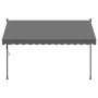 Anthracite gray fabric and steel retractable awning 300x150 cm by , Awnings - Ref: Foro24-368740, Price: 81,60 €, Discount: %