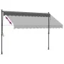 Anthracite gray fabric and steel retractable awning 300x150 cm by , Awnings - Ref: Foro24-368740, Price: 81,60 €, Discount: %