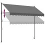 Anthracite gray fabric and steel retractable awning 300x150 cm by , Awnings - Ref: Foro24-368740, Price: 81,60 €, Discount: %