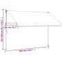 Anthracite gray fabric and steel retractable awning 300x150 cm by , Awnings - Ref: Foro24-368740, Price: 81,60 €, Discount: %