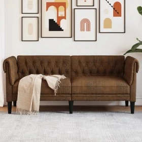 2-Sitzer-Chesterfield-Sofa aus braunem Stoff von , Sofas - Ref: Foro24-372555, Preis: 353,71 €, Rabatt: %
