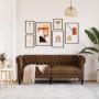 Sofá chesterfield de 2 plazas tela marrón de , Sofás - Ref: Foro24-372555, Precio: 361,05 €