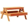 Mesa de pícnic para niños madera pino marrón cera 88x97x52 cm de , Mesas de jardín - Ref: Foro24-844656, Precio: 82,63 €, Des...