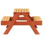 Children's picnic table wax brown pine wood 88x97x52 cm by , Garden tables - Ref: Foro24-844656, Price: 92,76 €, Discount: %