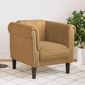 Brauner Samtsessel von , Sofas - Ref: Foro24-372574, Preis: 187,42 €, Rabatt: %
