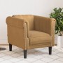 Sillón de terciopelo marrón de , Sofás - Ref: Foro24-372574, Precio: 190,09 €, Descuento: %
