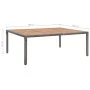 Garden table PE rattan and gray acacia wood 200x150x74 cm by vidaXL, Garden tables - Ref: Foro24-46135, Price: 260,49 €, Disc...