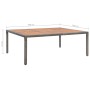 Gartentisch PE-Rattan und graues Akazienholz 200x150x74 cm von vidaXL, Gartentische - Ref: Foro24-46135, Preis: 263,43 €, Rab...