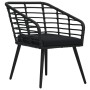 3-piece black synthetic rattan garden table and chairs set by vidaXL, Garden sets - Ref: Foro24-48579, Price: 227,35 €, Disco...