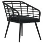 3-piece black synthetic rattan garden table and chairs set by vidaXL, Garden sets - Ref: Foro24-48579, Price: 223,49 €, Disco...