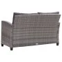 2-seater garden sofa with gray synthetic rattan cushions 124 cm by vidaXL, Outdoor sofas - Ref: Foro24-46154, Price: 265,20 €...