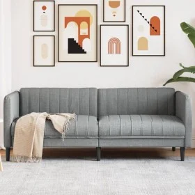 3 seater sofa light gray fabric by , Sofas - Ref: Foro24-372613, Price: 250,13 €, Discount: %