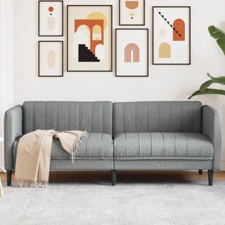 3 seater sofa light gray fabric by , Sofas - Ref: Foro24-372613, Price: 250,13 €, Discount: %