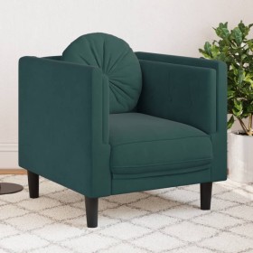 Armchair with dark green velvet cushion by , Sofas - Ref: Foro24-372624, Price: 160,19 €, Discount: %