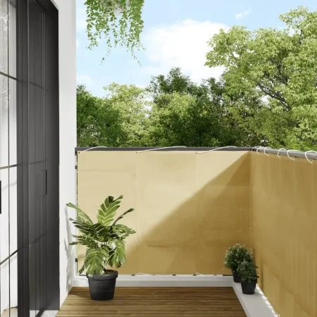 Balcony screen 100% polyester Oxford sand color 120x800 cm by , Umbrellas - Ref: Foro24-4000040, Price: 33,72 €, Discount: %