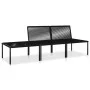 3-teiliges Gartenmöbel-Set mit schwarzen PVC-Kissen von vidaXL, Gartensets - Ref: Foro24-48593, Preis: 173,05 €, Rabatt: %