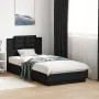 Bed frame with headboard and LED lights black 75x190 cm by , Beds and slatted bases - Ref: Foro24-3210067, Price: 162,84 €, D...