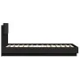Bed frame with headboard and LED lights black 75x190 cm by , Beds and slatted bases - Ref: Foro24-3210067, Price: 162,84 €, D...