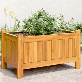 Planter with solid acacia wood lining 54x31x30 cm by , Pots and planters - Ref: Foro24-366429, Price: 52,08 €, Discount: %