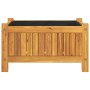 Planter with solid acacia wood lining 54x31x30 cm by , Pots and planters - Ref: Foro24-366429, Price: 44,42 €, Discount: %