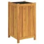 Planter with solid acacia wood lining 42x42x75 cm by , Pots and planters - Ref: Foro24-366436, Price: 86,91 €, Discount: %