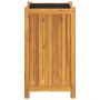 Planter with solid acacia wood lining 42x42x75 cm by , Pots and planters - Ref: Foro24-366436, Price: 81,13 €, Discount: %