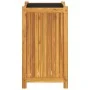 Planter with solid acacia wood lining 42x42x75 cm by , Pots and planters - Ref: Foro24-366436, Price: 86,91 €, Discount: %