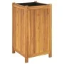 Planter with solid acacia wood lining 42x42x75 cm by , Pots and planters - Ref: Foro24-366436, Price: 86,91 €, Discount: %