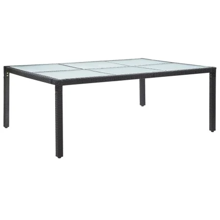 Mesa de comedor de jardín negro 200x150x74 cm ratán sintético de vidaXL, Mesas de jardín - Ref: Foro24-46129, Precio: 178,77 ...