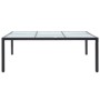 Mesa de comedor de jardín negro 200x150x74 cm ratán sintético de vidaXL, Mesas de jardín - Ref: Foro24-46129, Precio: 179,26 ...