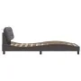 Bed frame with LED lights gray synthetic leather 90x190 cm by , Beds and slatted bases - Ref: Foro24-3213902, Price: 157,80 €...