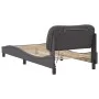 Bed frame with LED lights gray synthetic leather 90x190 cm by , Beds and slatted bases - Ref: Foro24-3213902, Price: 157,80 €...