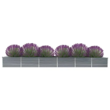 Arriate de jardín de acero galvanizado gris 480x80x45 cm de vidaXL, Maceteros y jardineras - Ref: Foro24-47064, Precio: 85,10...