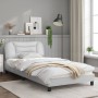 Estructura cama con luces LED cuero sintético blanco 100x200 cm de , Camas y somieres - Ref: Foro24-3213914, Precio: 164,37 €...