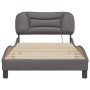 Bed frame with LED lights gray synthetic leather 100x200 cm by , Beds and slatted bases - Ref: Foro24-3213916, Price: 151,53 ...