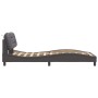 Bed frame with LED lights gray synthetic leather 100x200 cm by , Beds and slatted bases - Ref: Foro24-3213916, Price: 151,53 ...