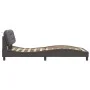 Bed frame with LED lights gray synthetic leather 100x200 cm by , Beds and slatted bases - Ref: Foro24-3213916, Price: 162,71 ...