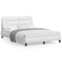 Bed frame with LED lights white synthetic leather 120x200 cm by , Beds and slatted bases - Ref: Foro24-3213921, Price: 226,80...