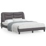 Estructura cama con luces LED cuero sintético gris 120x200 cm de , Camas y somieres - Ref: Foro24-3213923, Precio: 207,24 €, ...