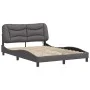 Estructura cama con luces LED cuero sintético gris 120x200 cm de , Camas y somieres - Ref: Foro24-3213923, Precio: 207,58 €, ...